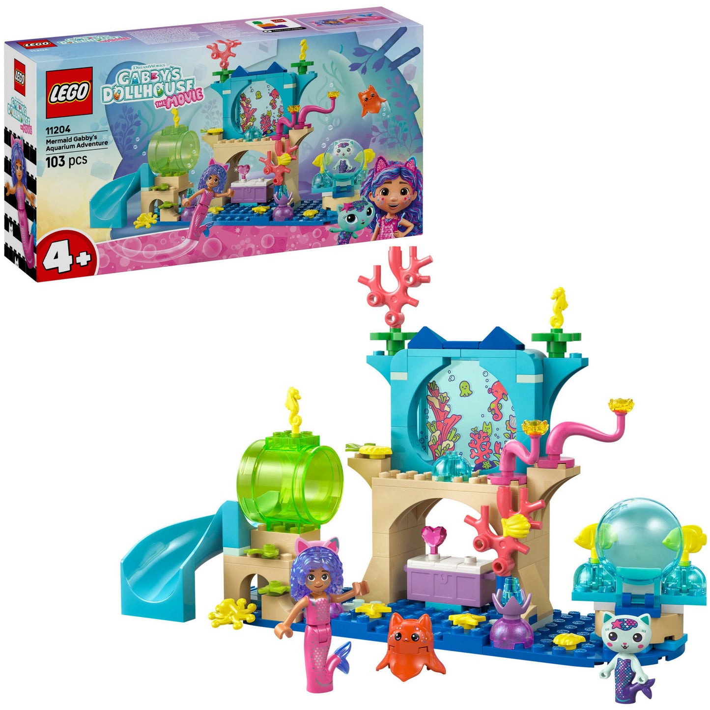 11204 Gabby´s Dollhouse Gabbys Aquarium Abenteuer, Konstruktionsspielzeug