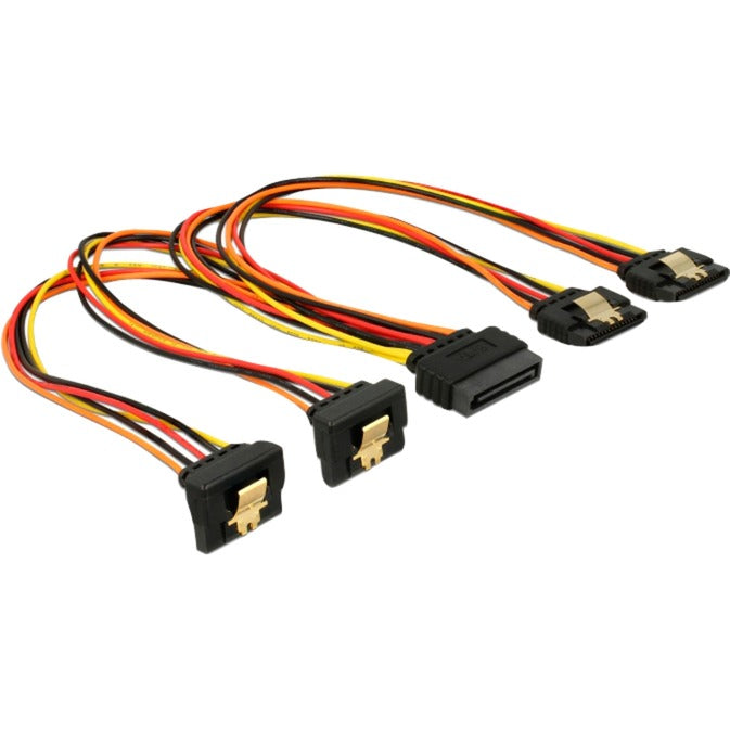 DeLOCK SATA 15Pin > 2x gewinkelt (unten) + 2x gerade (30cm)
