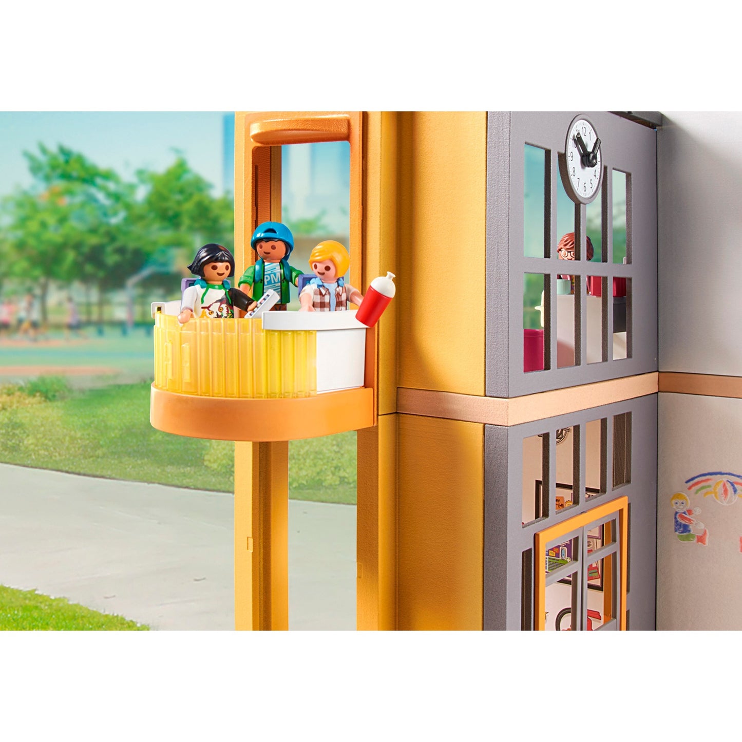 PLAYMOBIL 71327 City Life Große Schule, Konstruktionsspielzeug