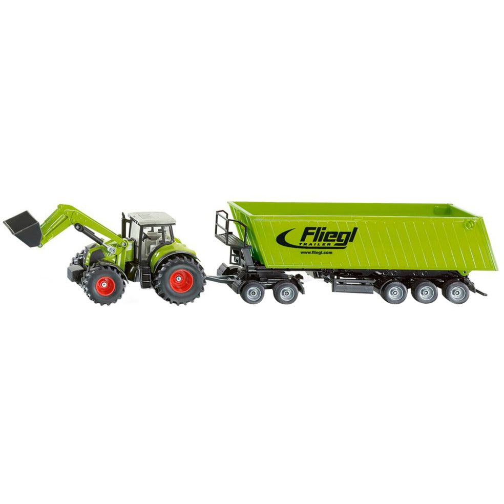 SIKU FARMER Traktor mit Frontlader, Doll und Muldenkipper