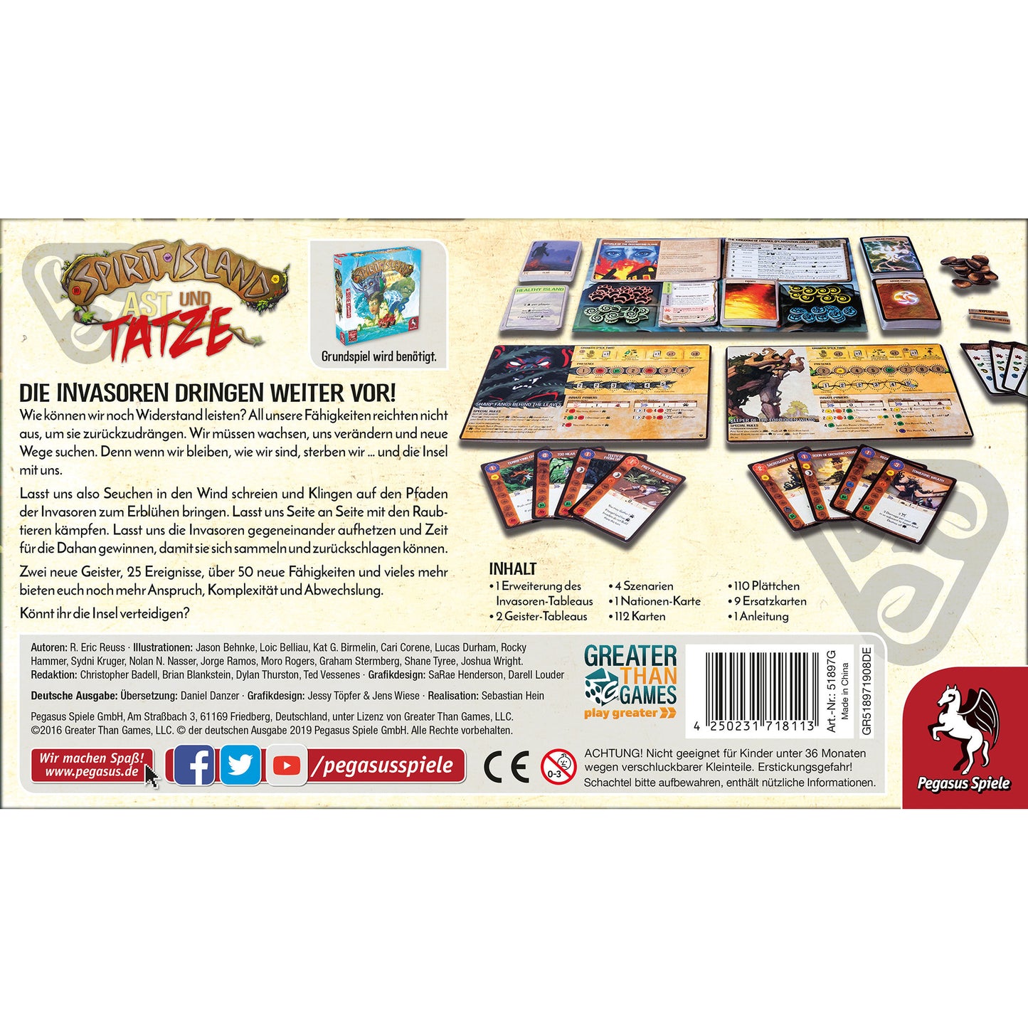 Spirit Island: Ast und Tatze, Brettspiel