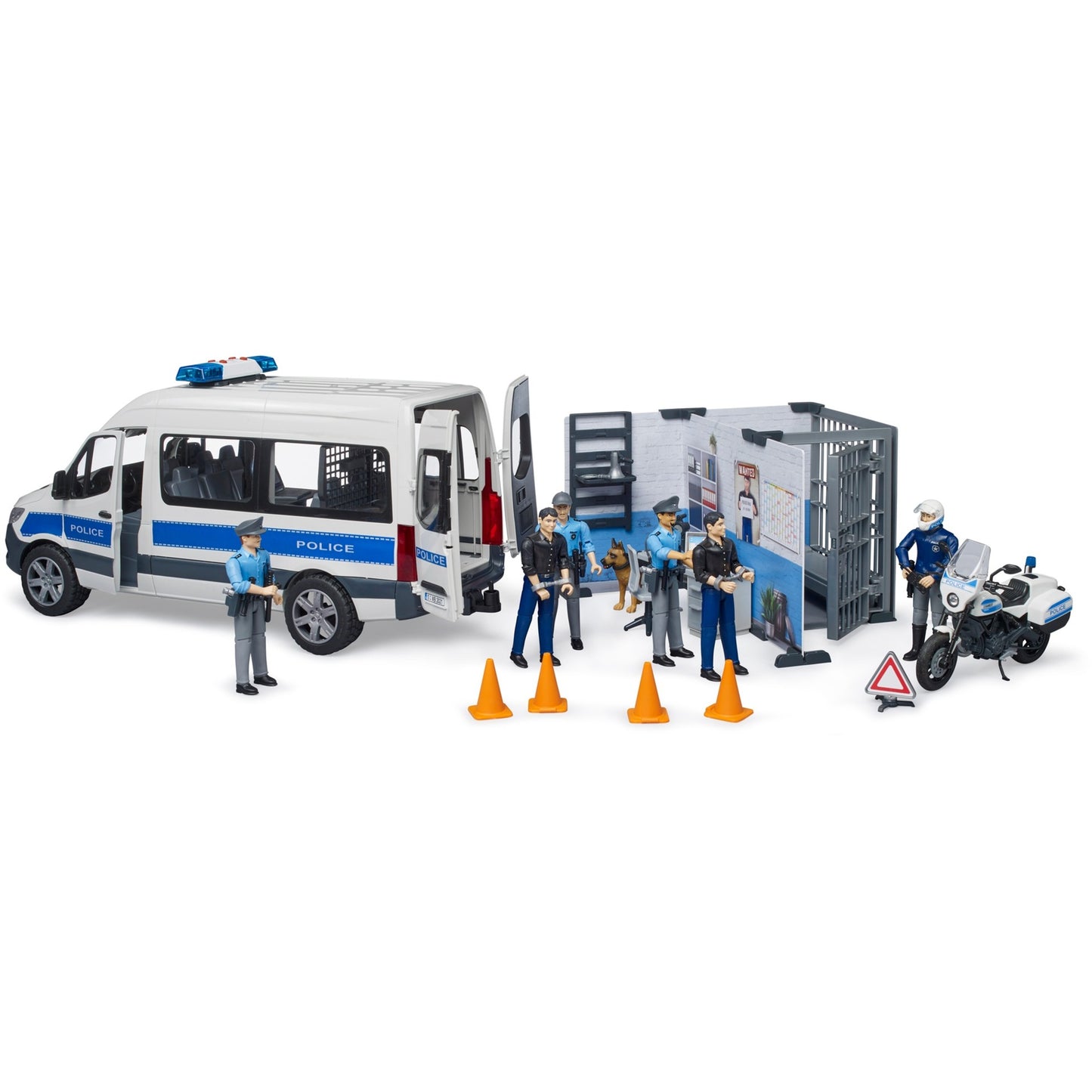 bruder MB Sprinter Polizei Einsatzfahrzeug mit Light & Sound Modul, Modellfahrzeug