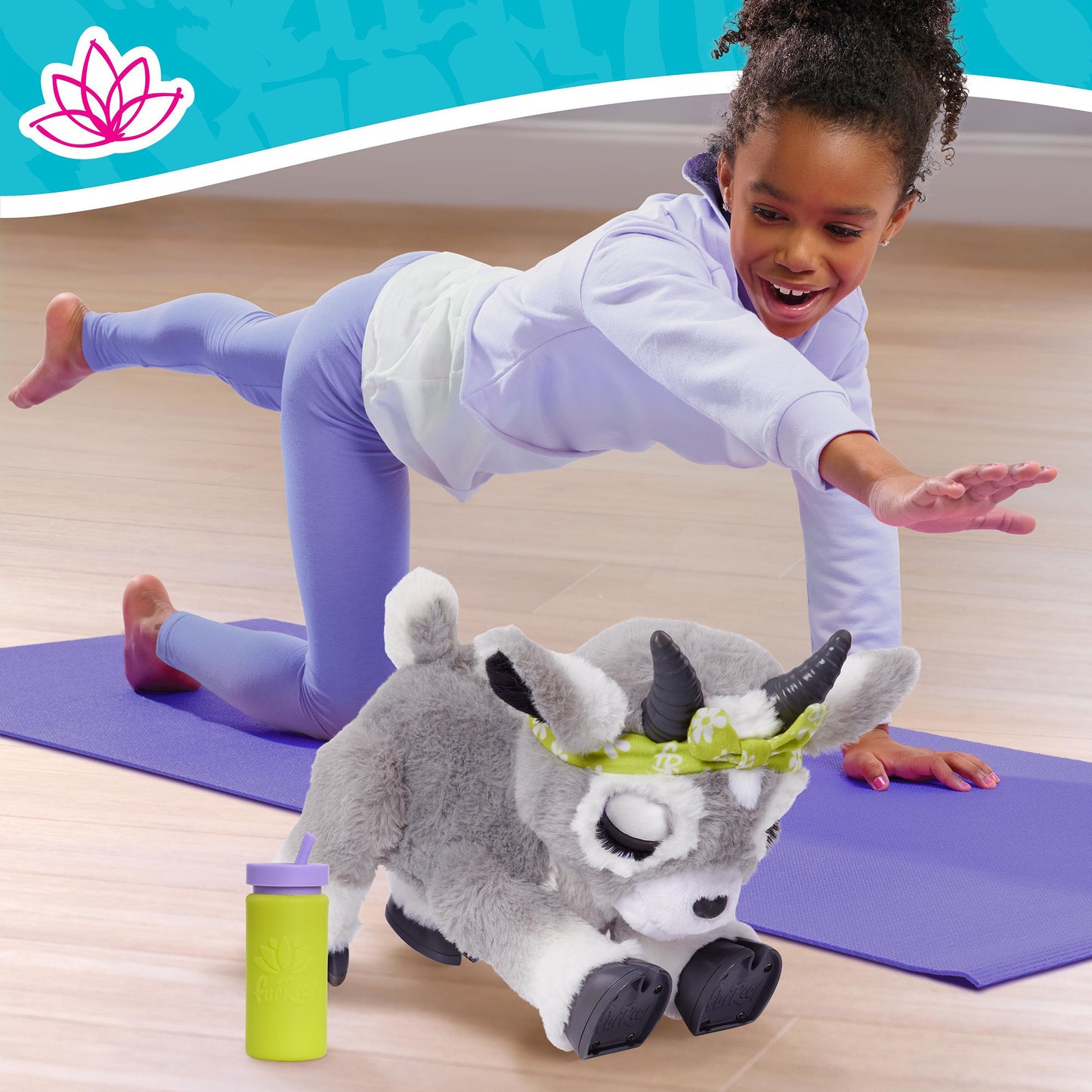 furReal Daisy Yoga-Ziege mit Bewegungs- und Soundfunktion, Kuscheltier