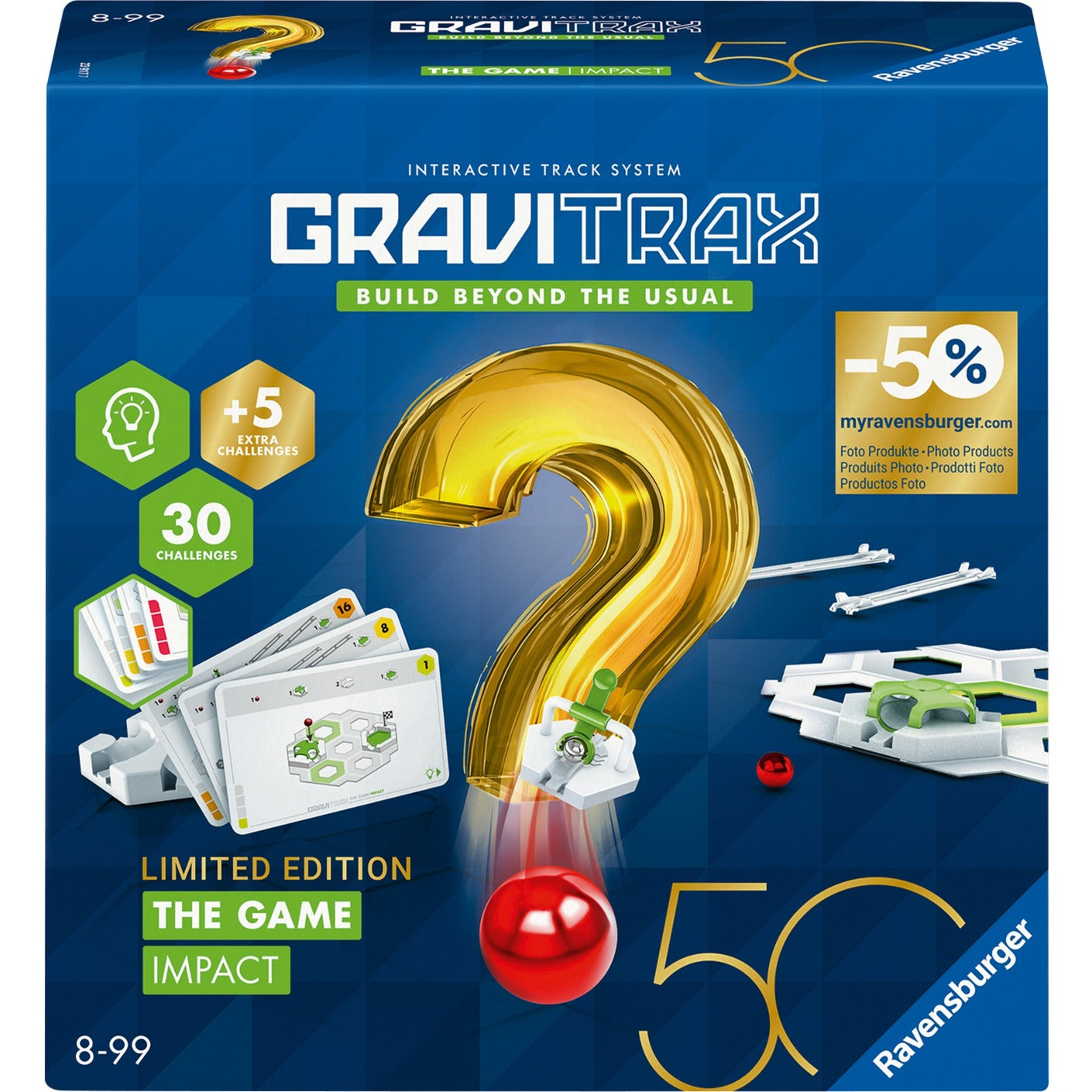 Ravensburger GraviTrax The Game Impact 50 Jahre blaues Dreieck