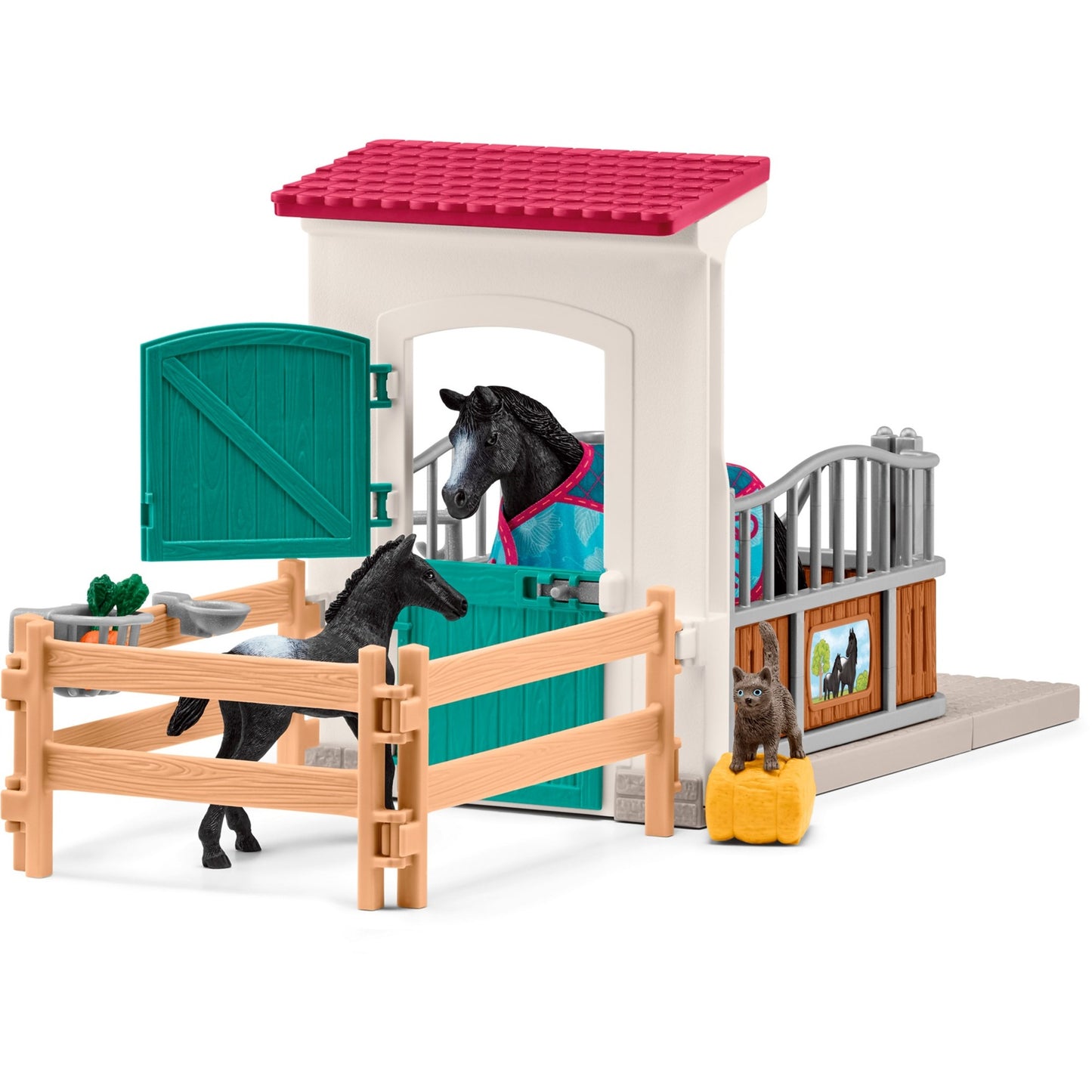 Schleich Horse Club Pferdebox mit Stute und Fohlen