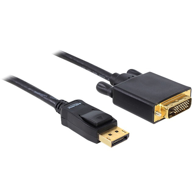 DeLOCK Adapterkabel Displayport Stecker > DVI 24+1 Stecker (schwarz, 1 Meter)