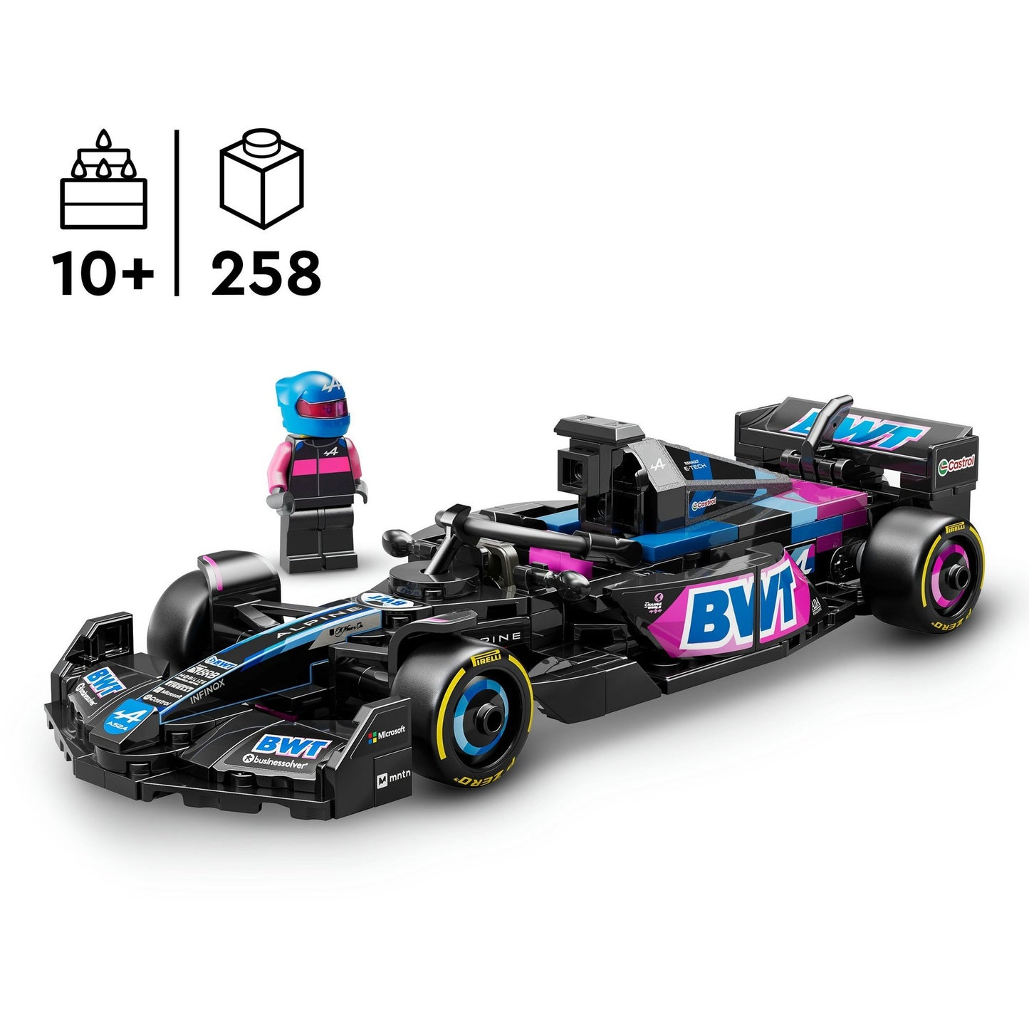 77248 Speed Champions BWT Alpine F1 Team A524 Rennauto, Konstruktionsspielzeug