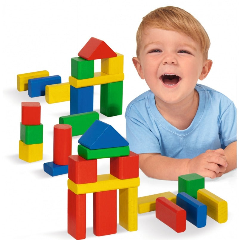 Eichhorn Bunte Holzbausteine 50, Konstruktionsspielzeug