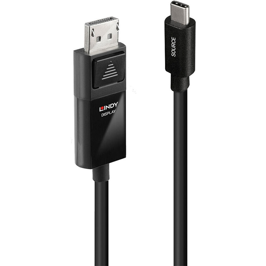 Lindy USB Adapterkabel 8K60, USB-C Stecker > DisplayPort Stecker (schwarz, 3 Meter, + HDR)