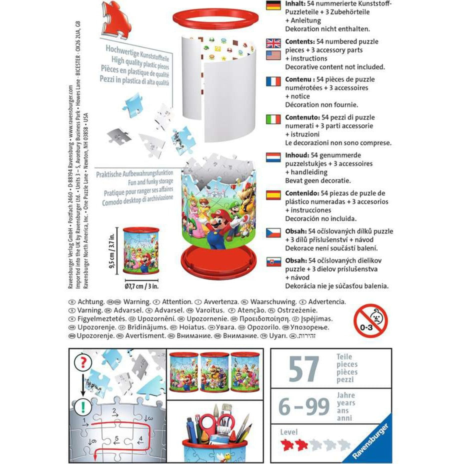 Ravensburger 3D Puzzle Utensilo Super Mario (Stiftehalter für Super Mario Fans ab 6 Jahren)