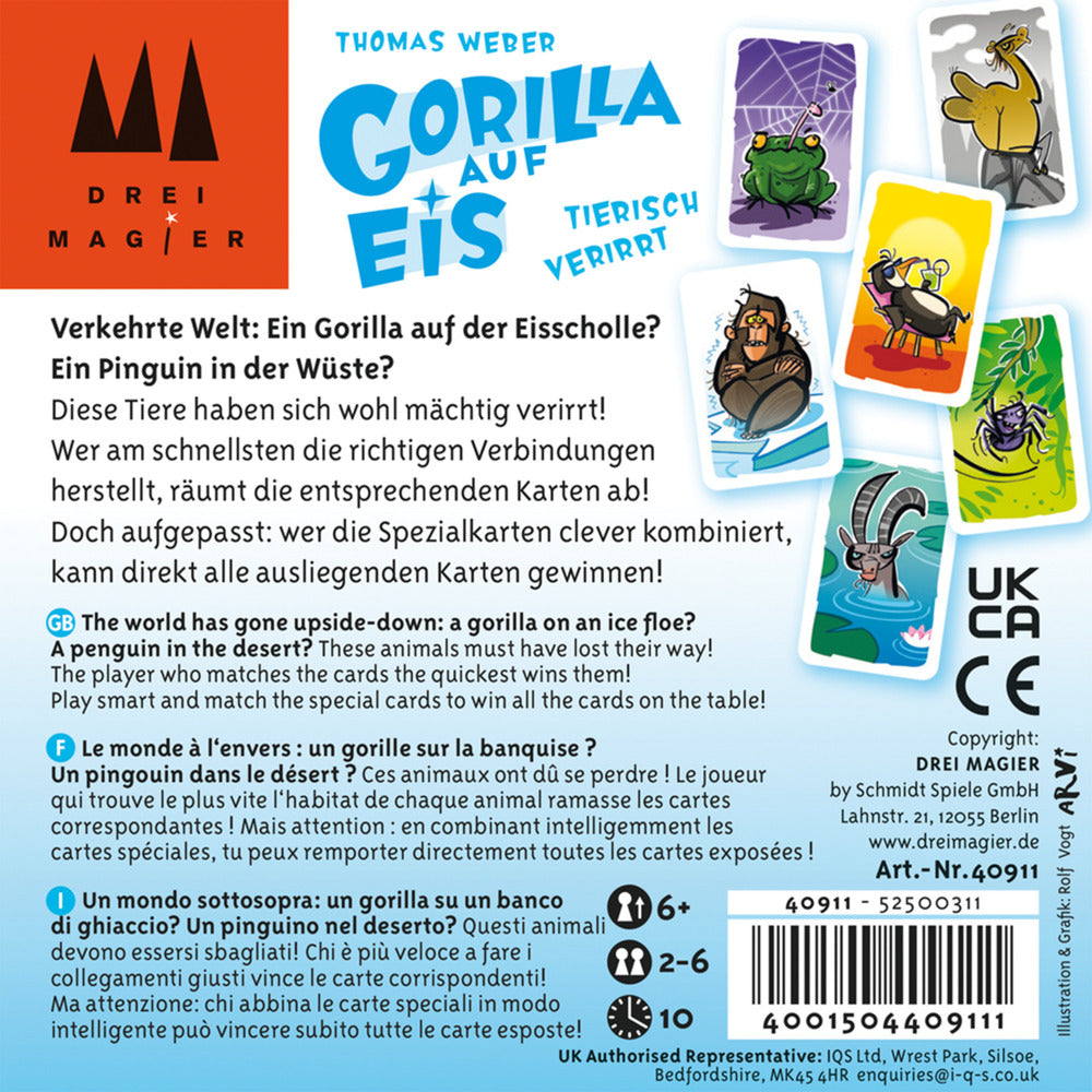 Drei Magier: Gorilla auf Eis, Kartenspiel
