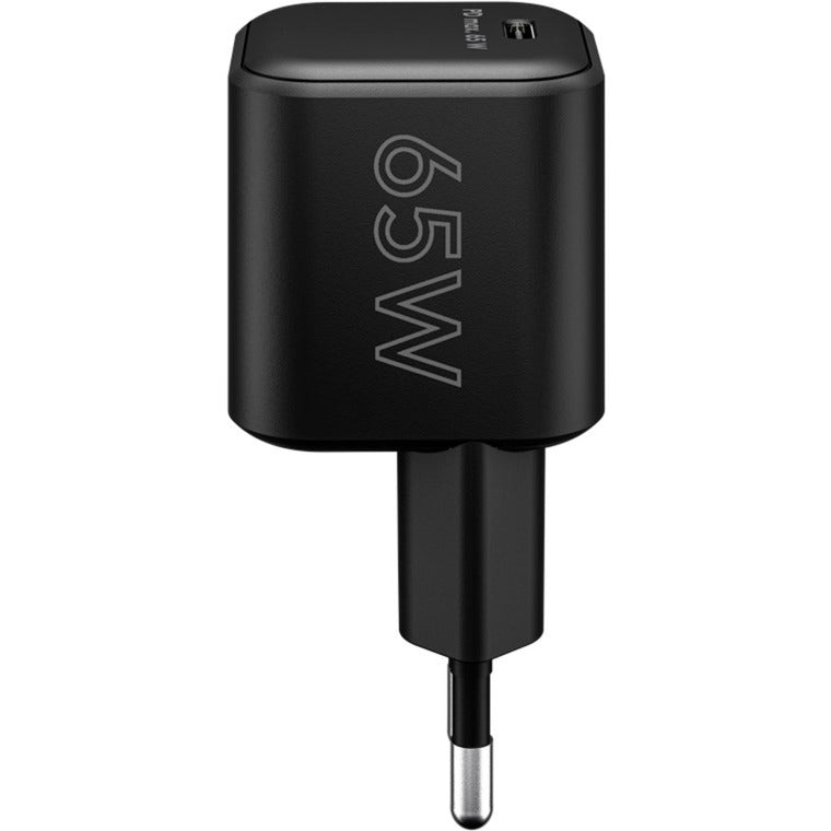 Goobay USB-C Ladeset, PD, 65 Watt, USB-C Textilkabel (schwarz, 1x USB-C PD, GaN, 1 Meter Kabel)