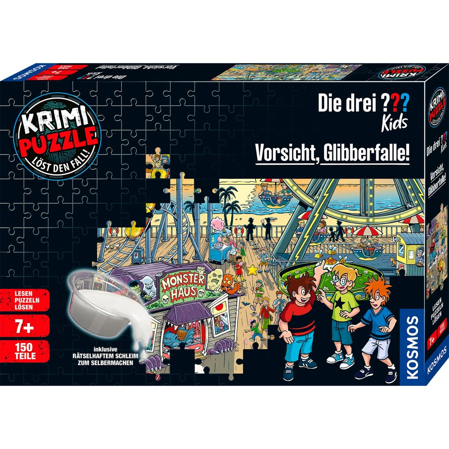 Kosmos Krimi-Puzzle Die drei ??? Kids: Vorsicht Glibberfalle (150 Teile)