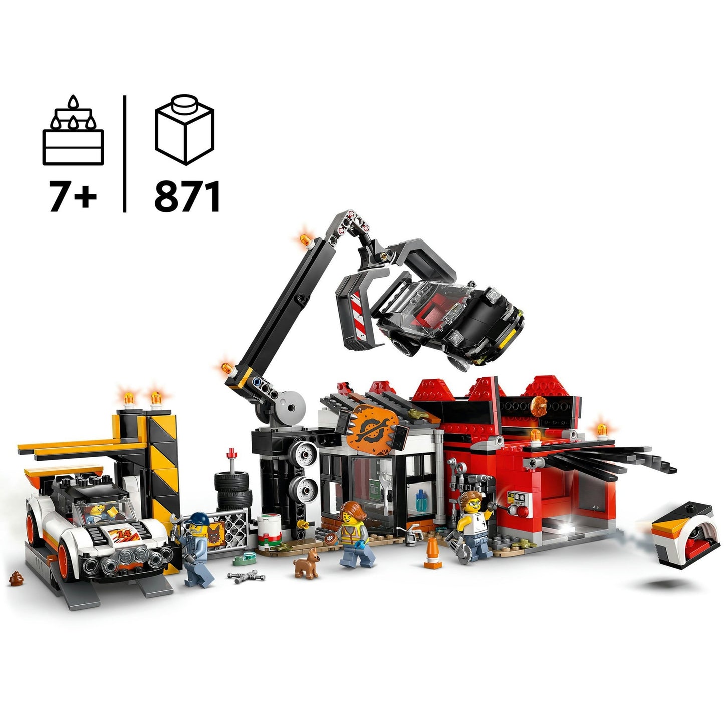 60472 City Schrottplatz mit Autos, Konstruktionsspielzeug