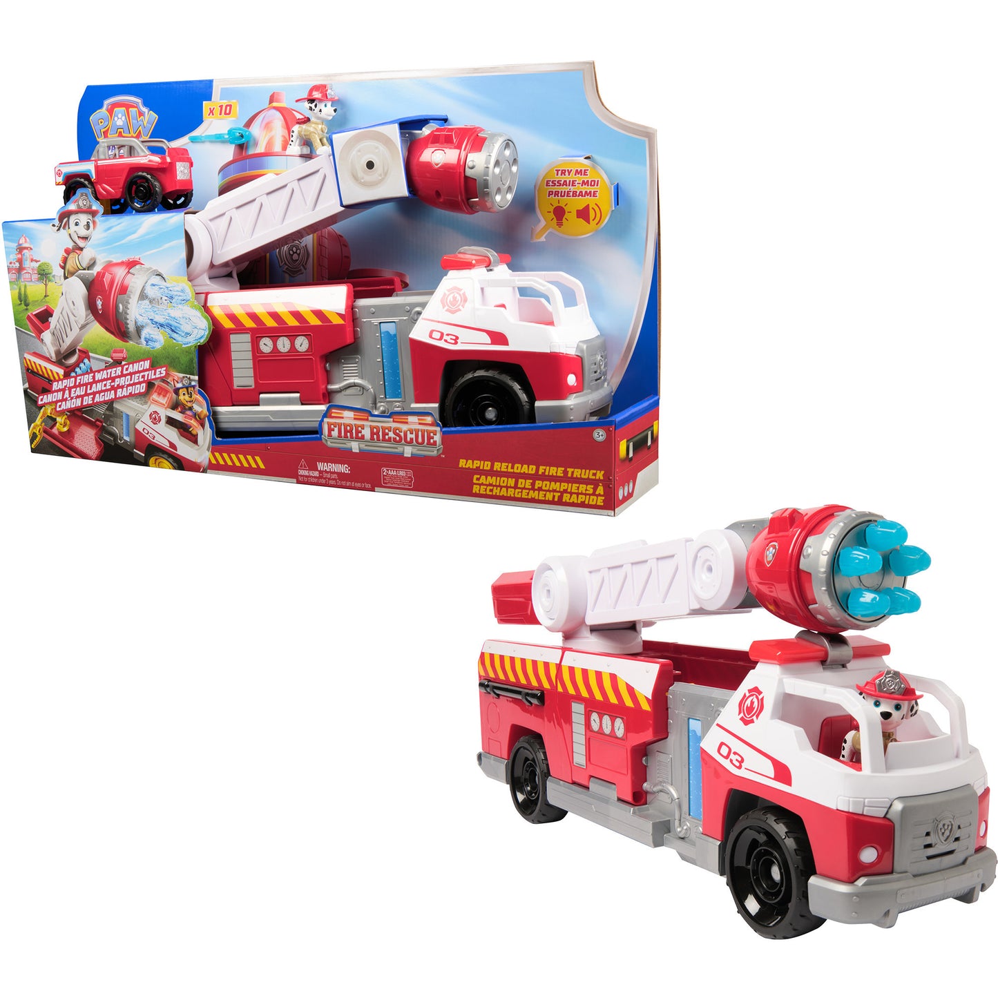 Paw Patrol Fire Rescue - Marshalls Deluxe Feuerwehr-Truck, Spielfahrzeug