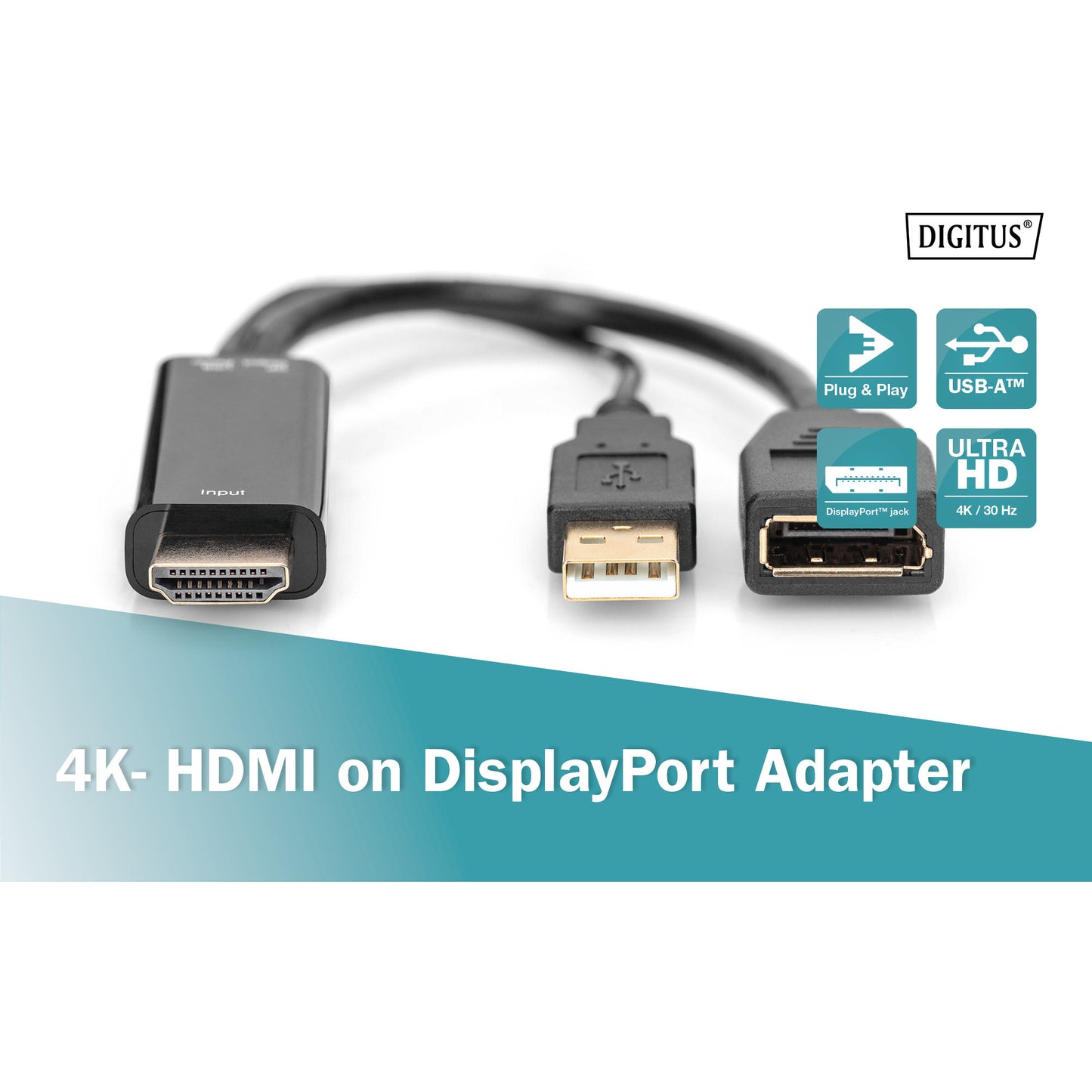 4K HDMI auf DisplayPort Adapter