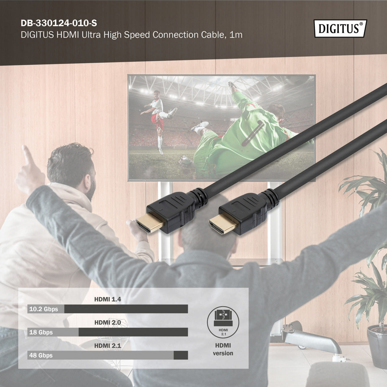 HDMI Ultra High Speed Anschlusskabel, mit Ethernet, UHD 8K