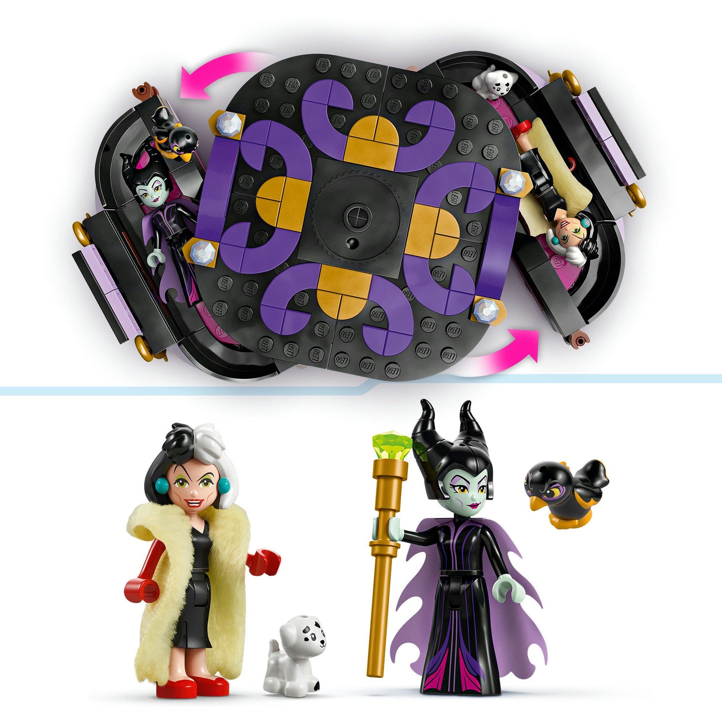 43262 Disney Classic Die Kleider von Malefiz & Cruella de Vil, Konstruktionsspielzeug