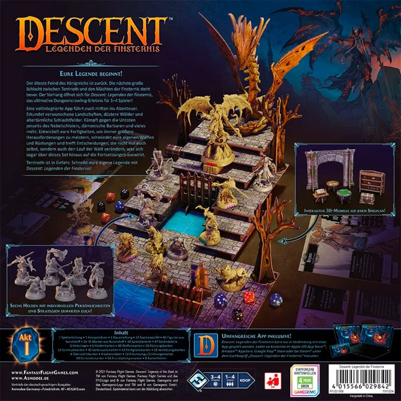Asmodee Descent Legenden der Finsternis, Brettspiel