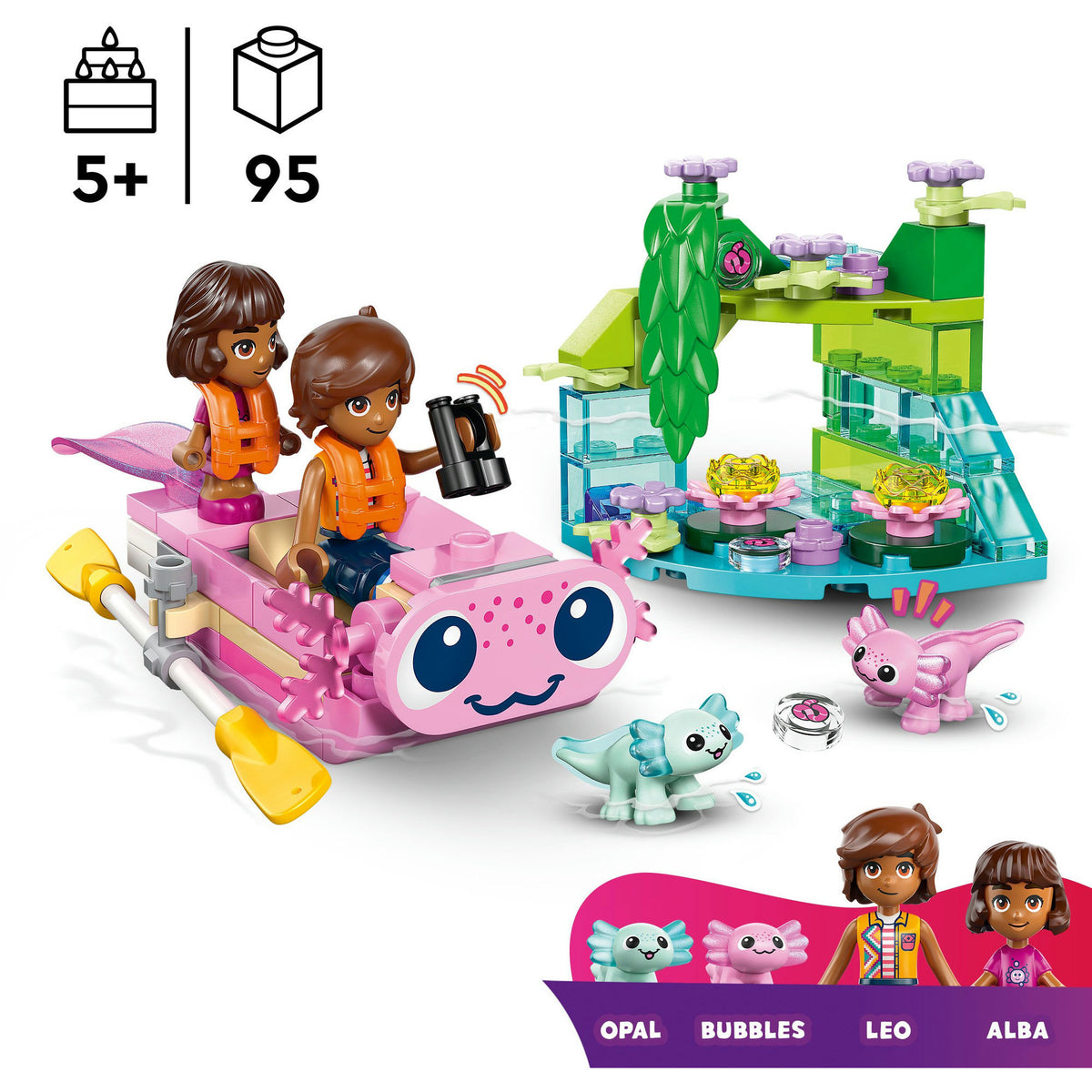 42681 Friends Axolotl-Abenteuerboot, Konstruktionsspielzeug