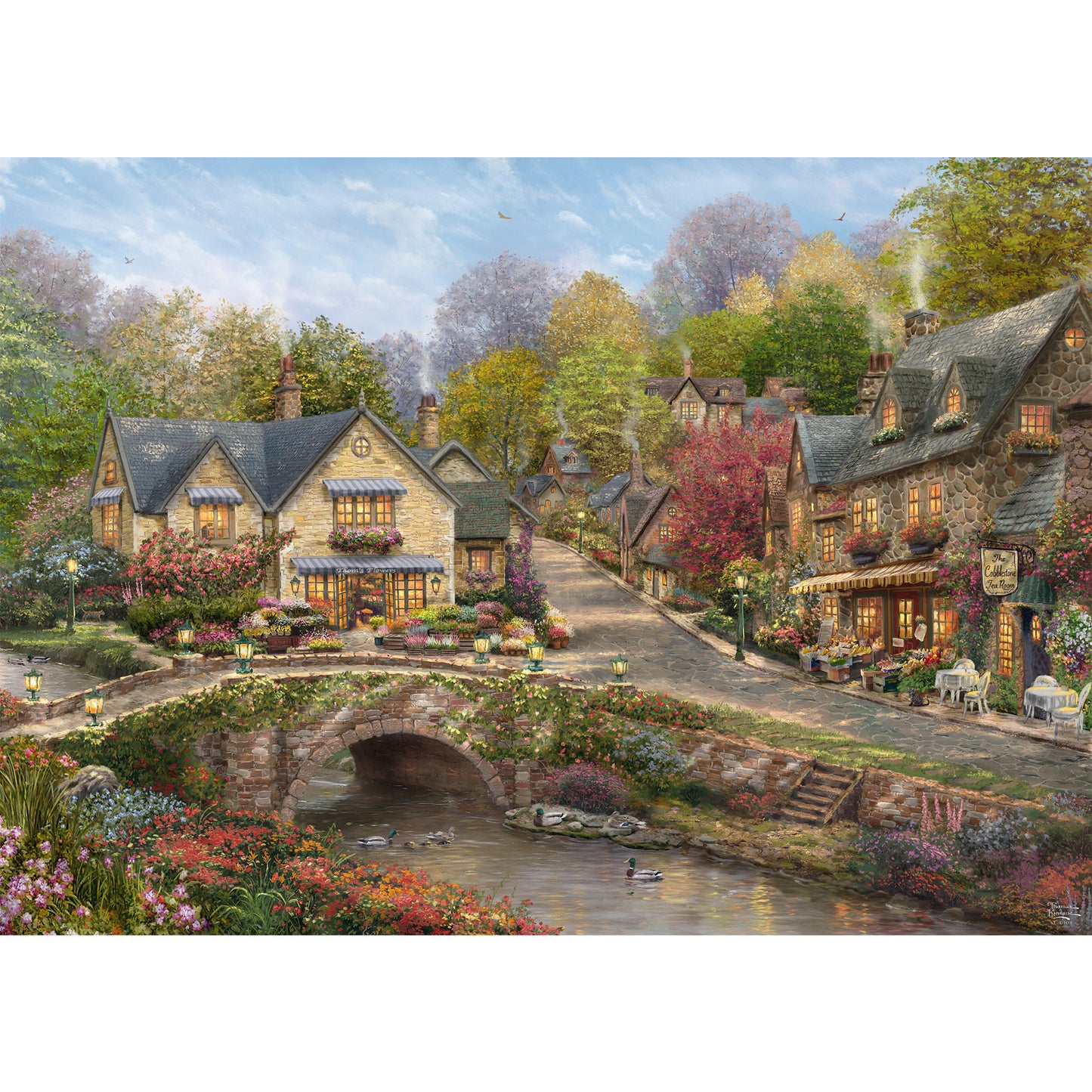 Thomas Kinkade Studios: Sommer in Cobblestone Village, Puzzle