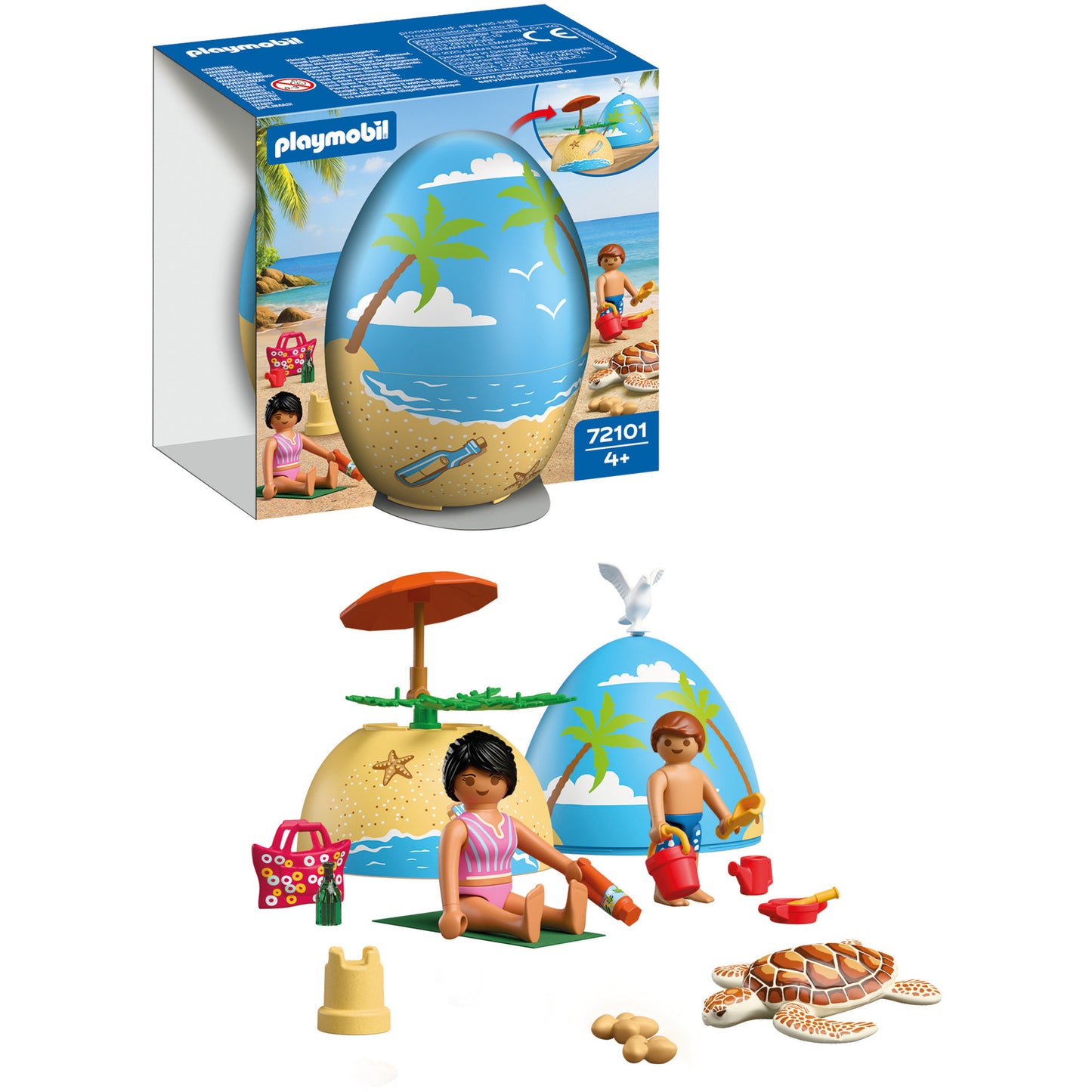 72101 Spiel-Ei: Strandurlaub, Konstruktionsspielzeug