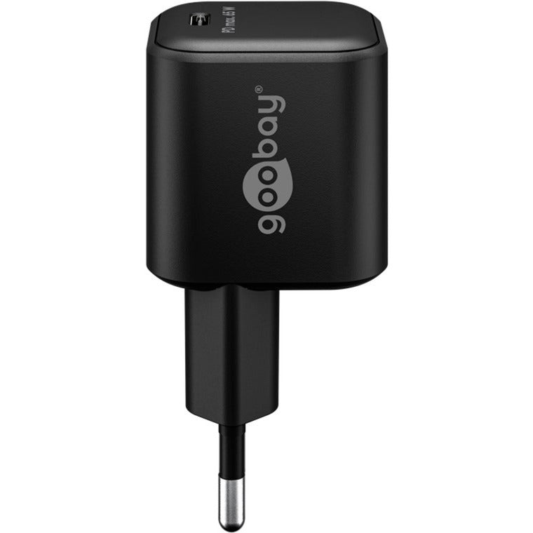 Goobay USB-C Ladeset, PD, 65 Watt, USB-C Textilkabel (schwarz, 1x USB-C PD, GaN, 1 Meter Kabel)