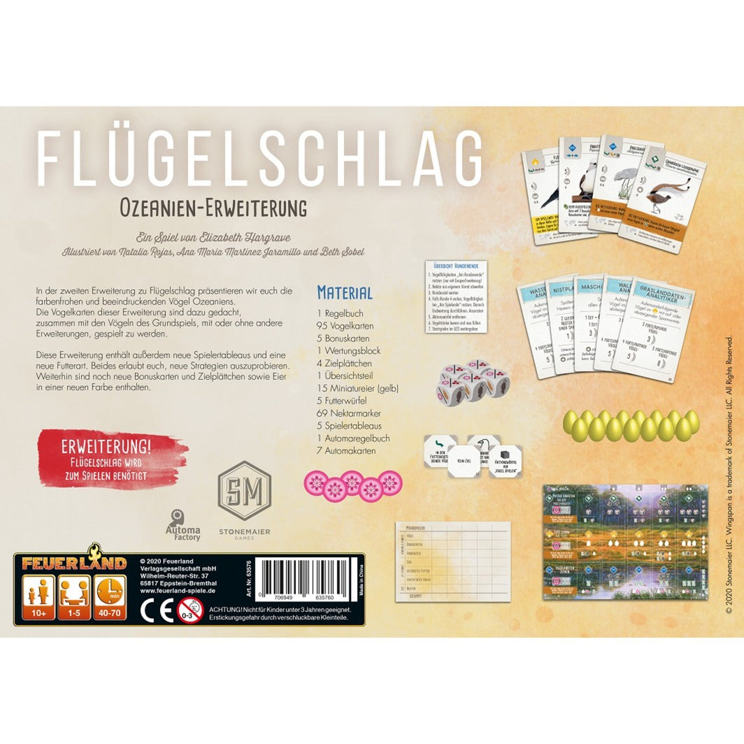 Pegasus Flügelschlag: Ozeanien-Erweiterung, Brettspiel