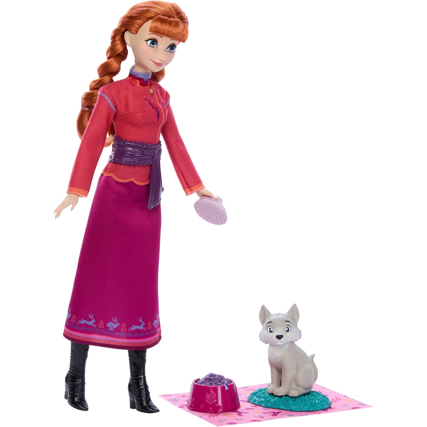 Disney Die Eiskönigin Anna-Modepuppe und Wolfsjunges-Figur