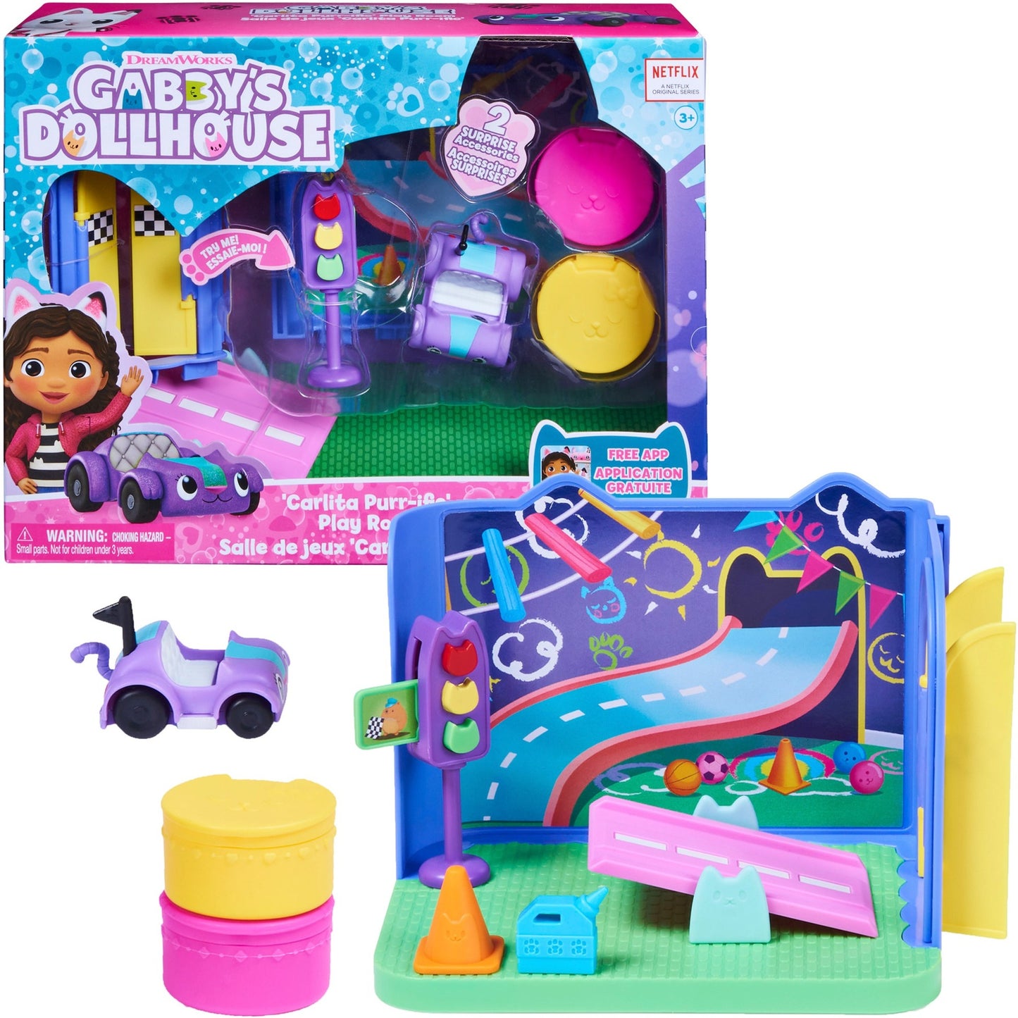 Spinmaster Gabby's Dollhouse Deluxe Room ? Purr-ific Play Room