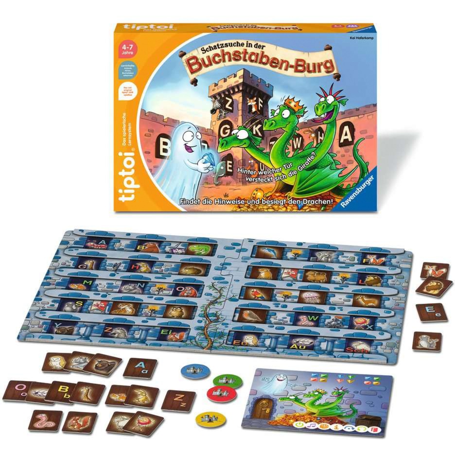 Ravensburger tiptoi Schatzsuche in der Buchstabenburg, Brettspiel