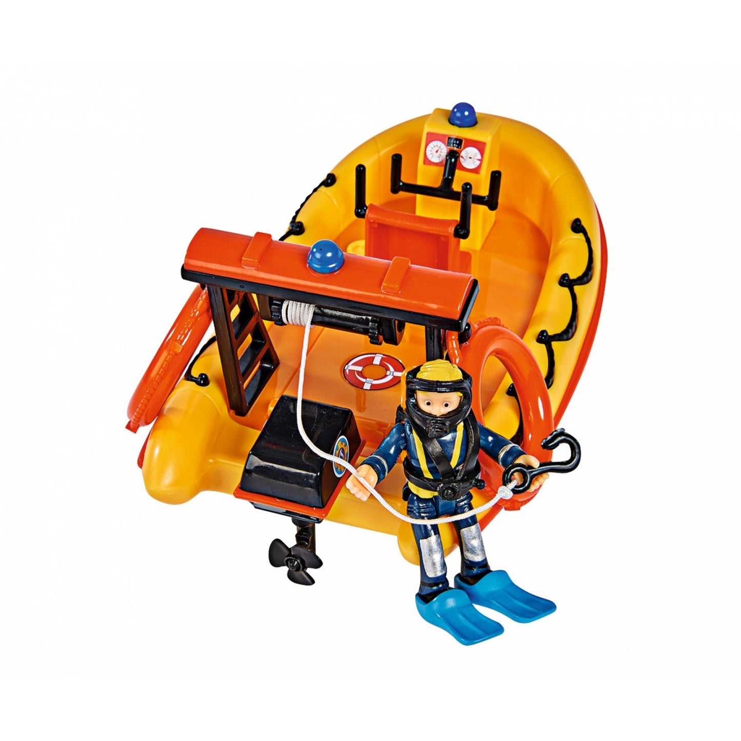 Feuerwehrmann Sam Neptune Boot mit Figur, Spielfahrzeug