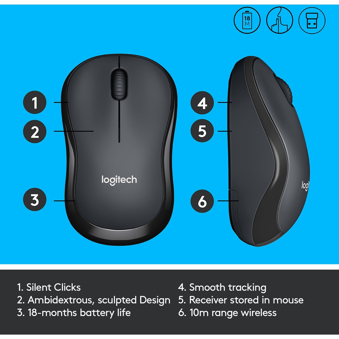 Logitech M220 Silent (grau)