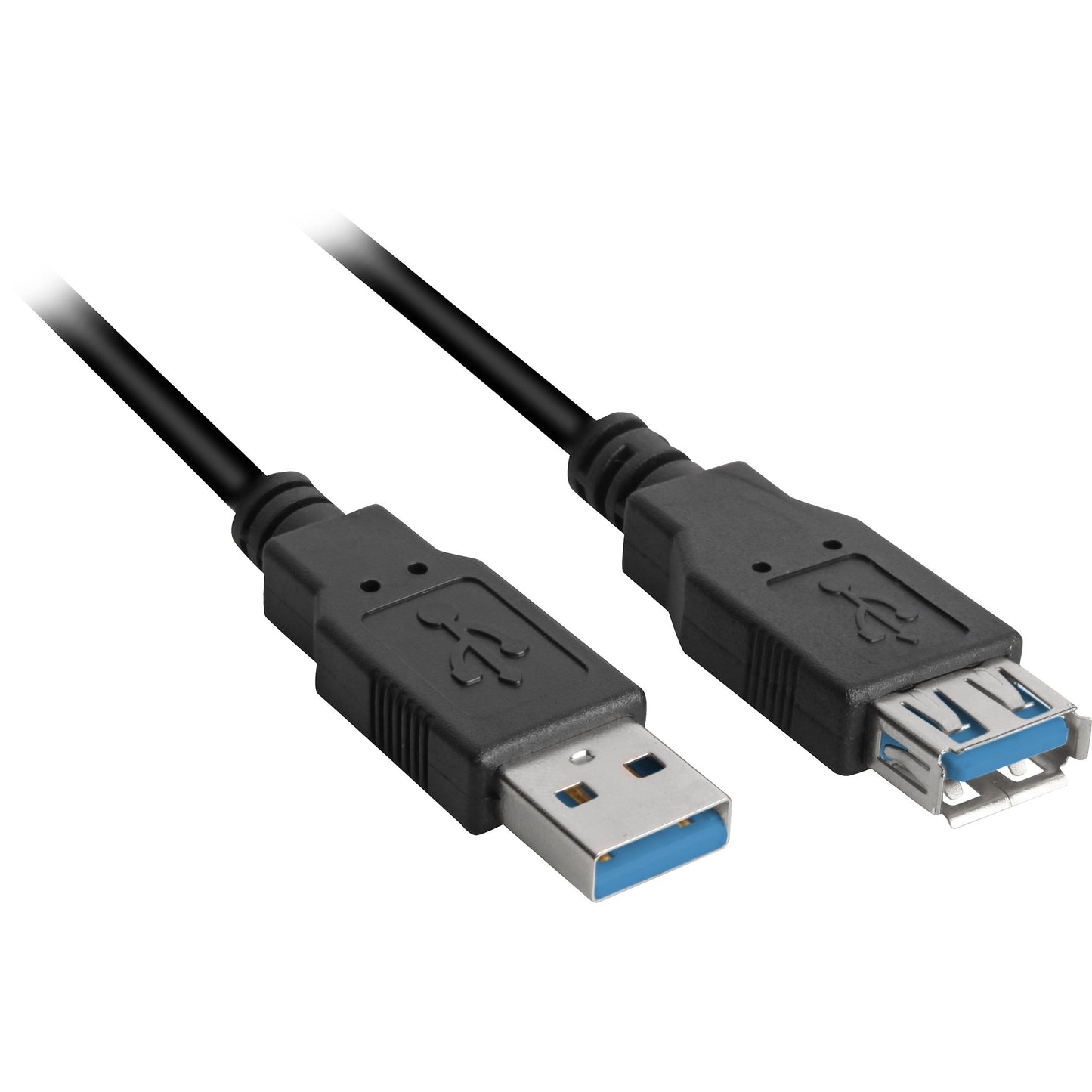 Sharkoon USB 3.2 Gen 1 Verlängerungskabel, USB-A Stecker > USB-A Buchse (schwarz, 2 Meter)