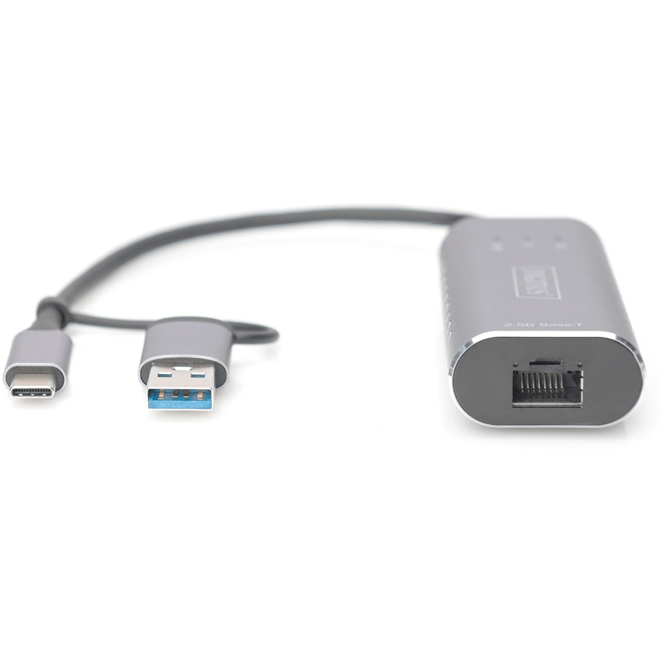 Digitus USB 3.2 Gen 1 Adapter, USB-C Stecker > RJ-45 Buchse (grau, 15cm, 10/100/1.000/2.500 Mbps)