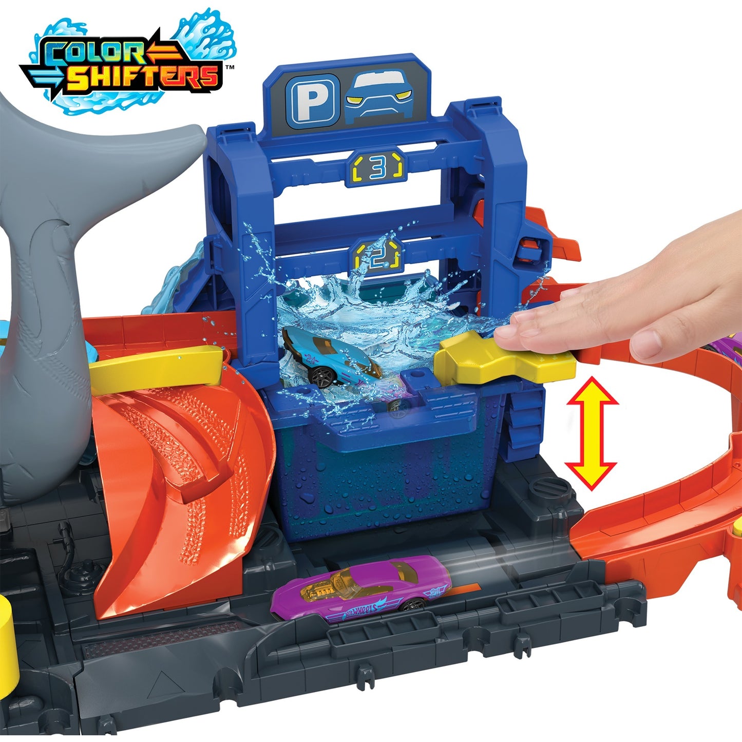Hot Wheels Hot Wheels City Ultimative Hai Auto-Waschanlage, Spielgebäude