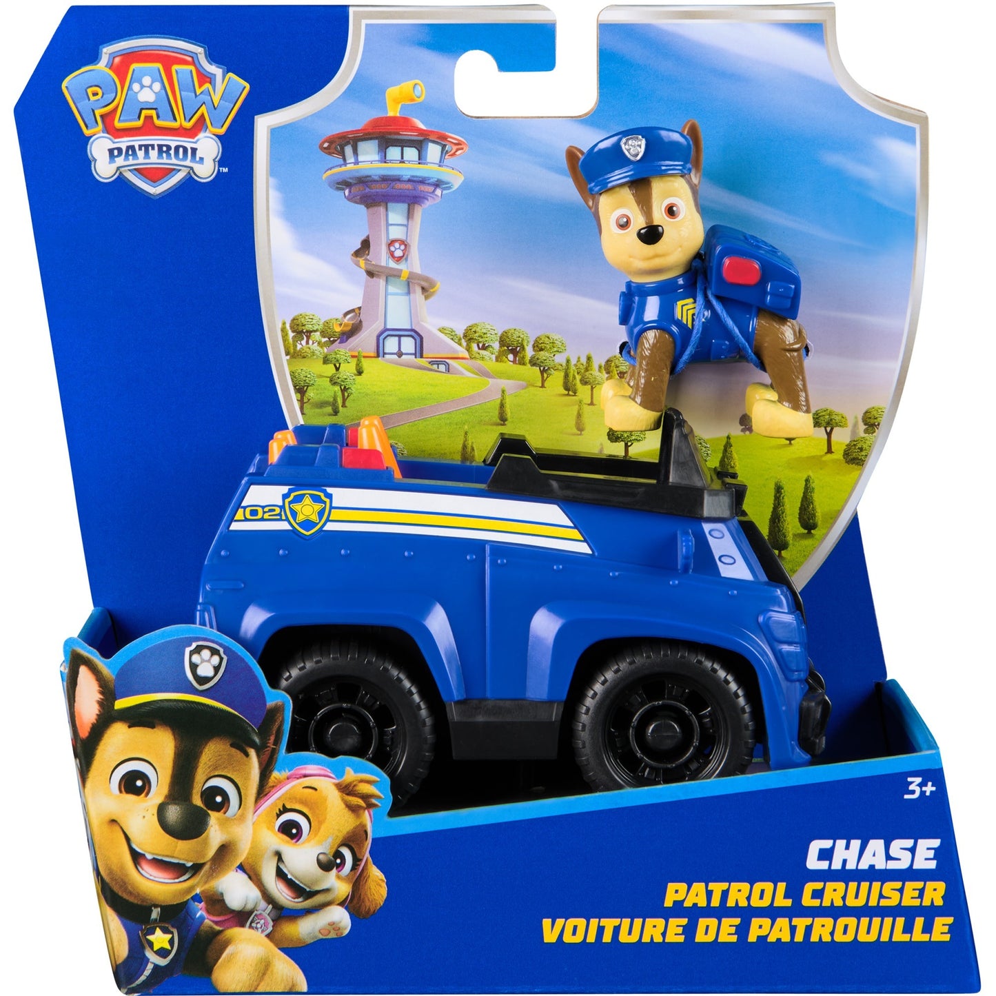 Paw Patrol - Polizei-Fahrzeug mit Chase Spielfigur, Spielfahrzeug