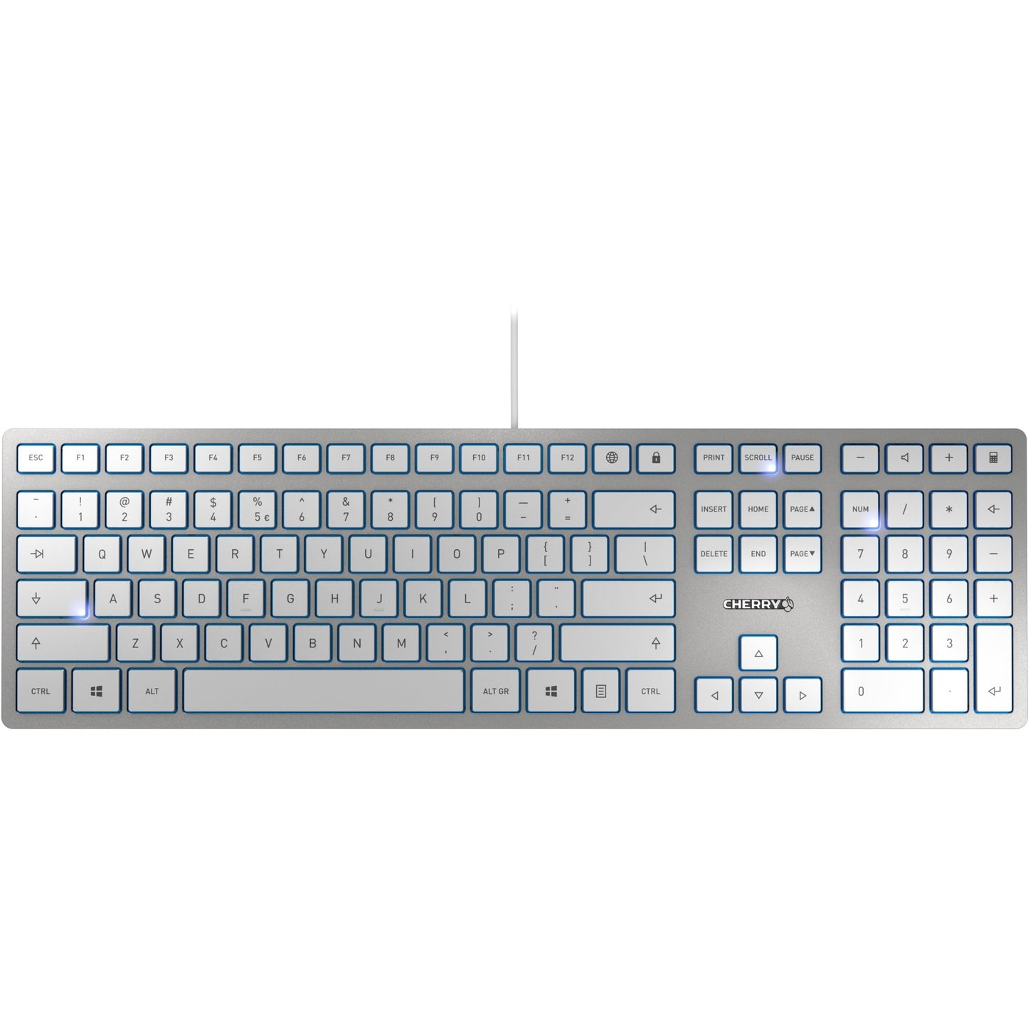Cherry KC 6000 SLIM FOR MAC (silber/weiss, US-Layout, Cherry SX-Scherentechnologie)