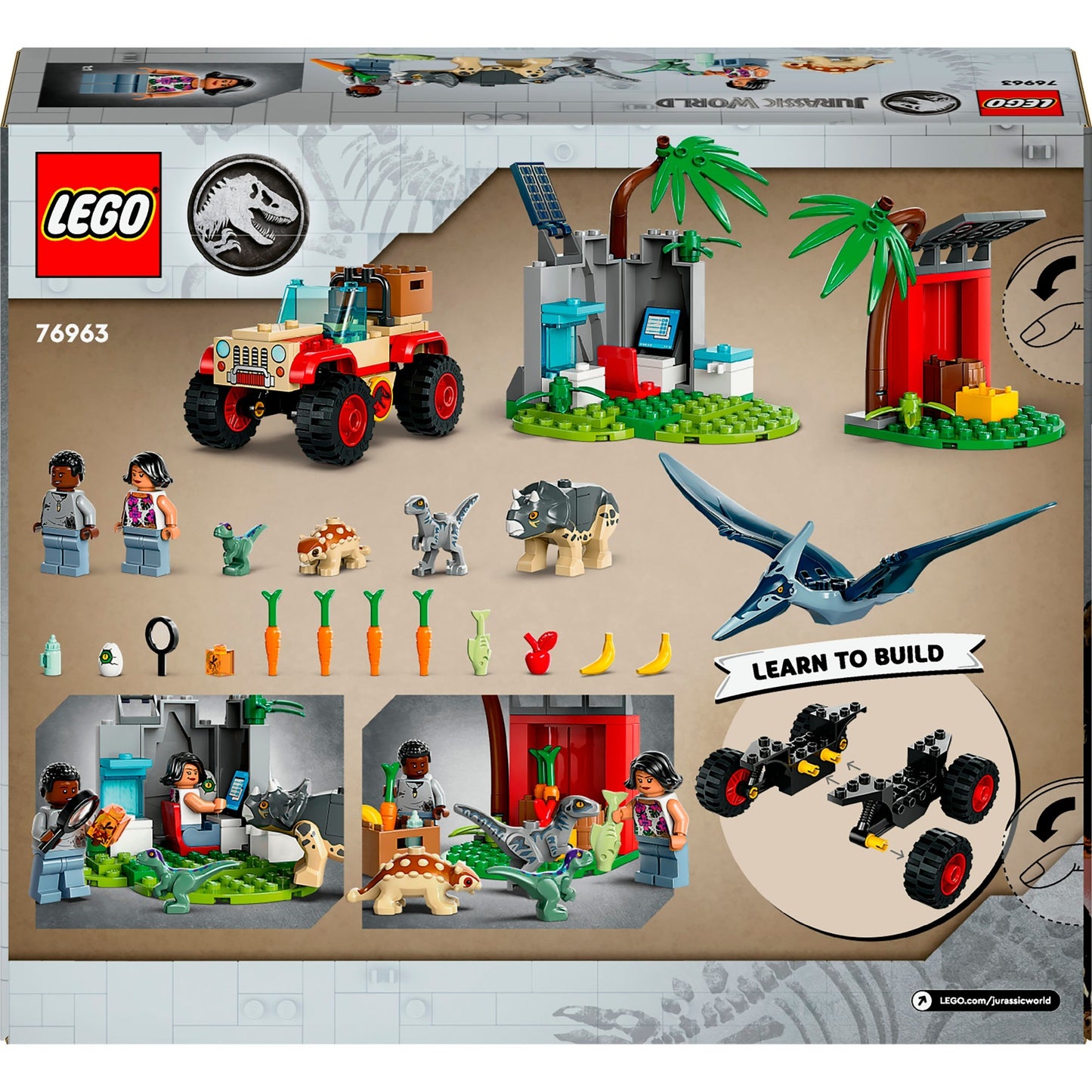 LEGO 76963 Jurassic World Rettungszentrum für Baby-Dinos, Konstruktionsspielzeug