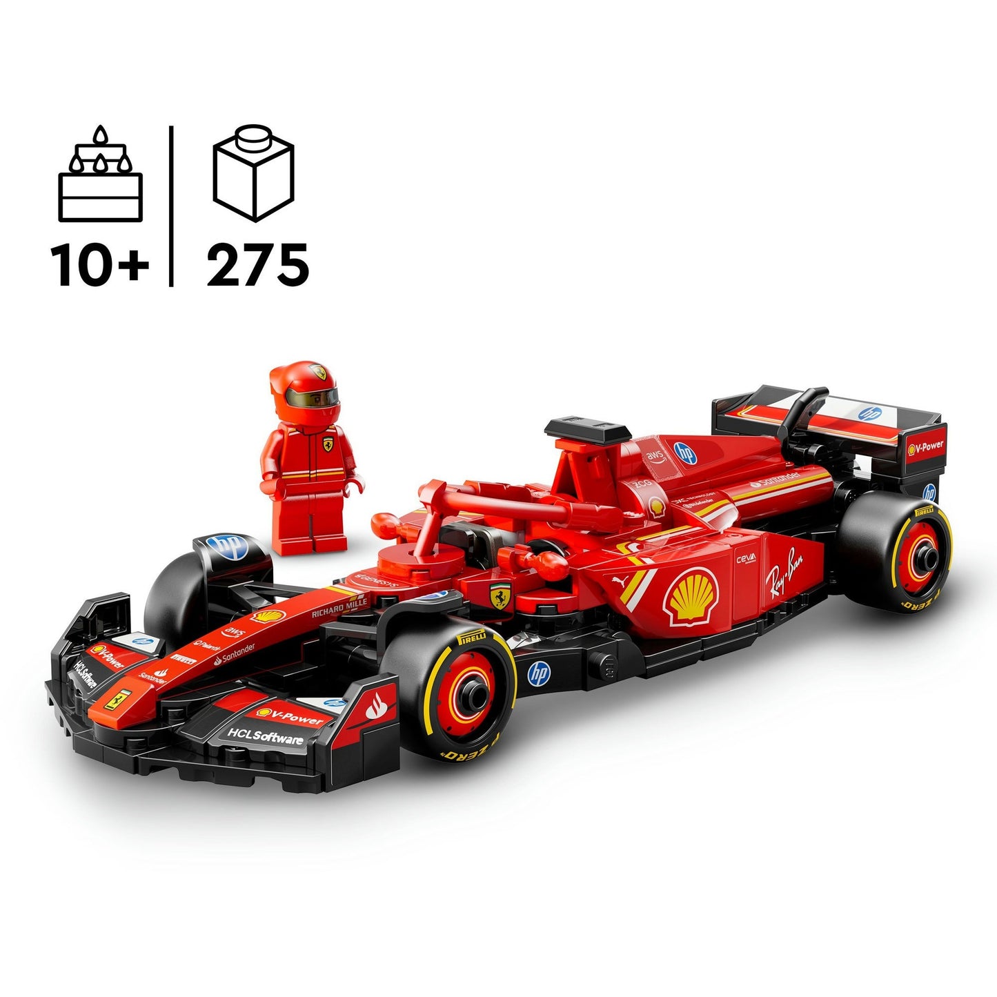 77242 Speed Champions Ferrari SF-24 F1 Rennauto, Konstruktionsspielzeug