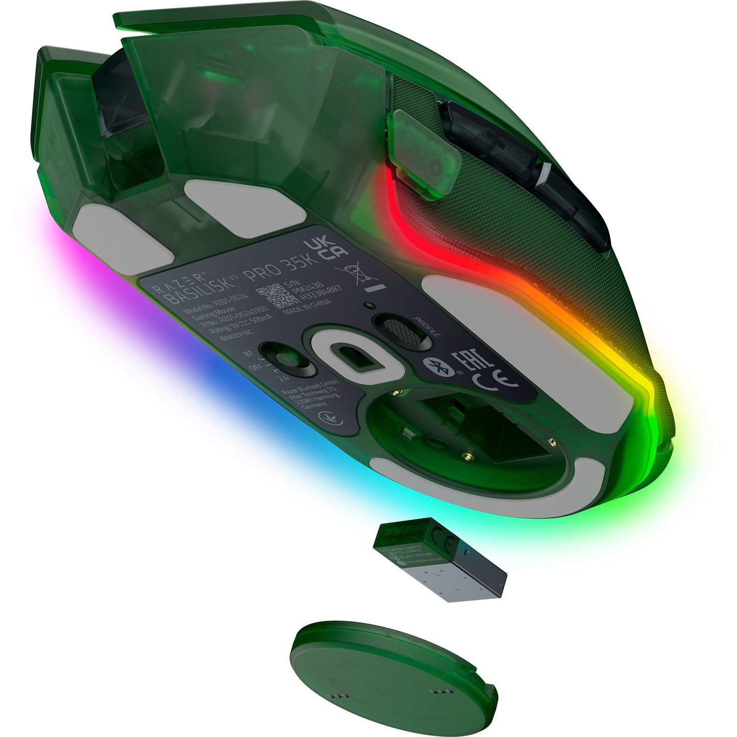 Basilisk V3 Pro 35K - Phantom Green Edition, Gaming-Maus