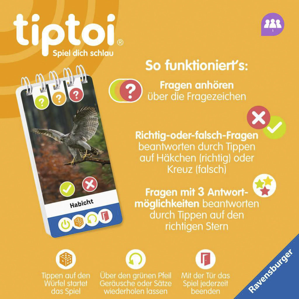 tiptoi Wieso? Weshalb? Warum? Quiz Unsere Vögel, Lernbuch