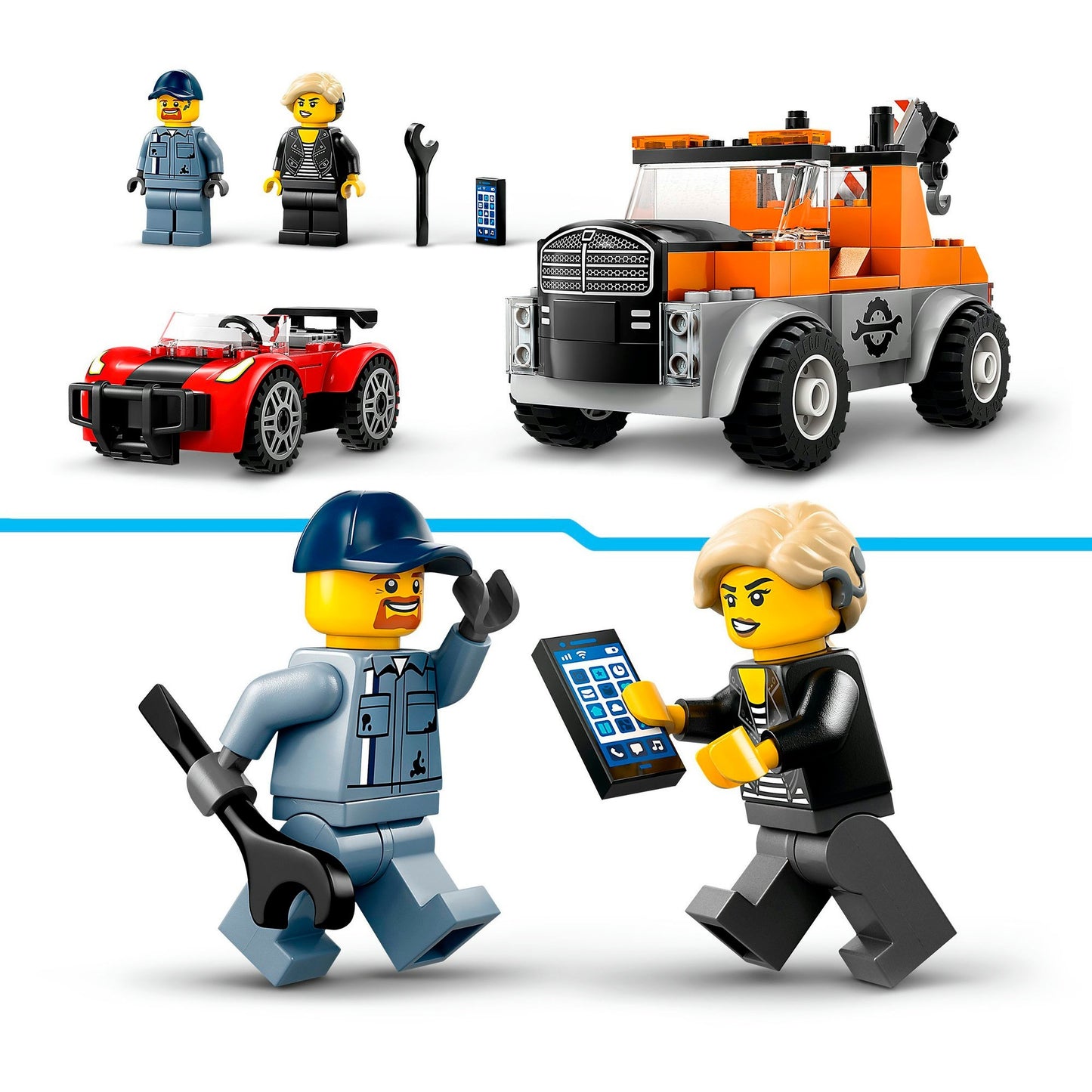 LEGO 60435 City Abschleppwagen mit Sportauto, Konstruktionsspielzeug