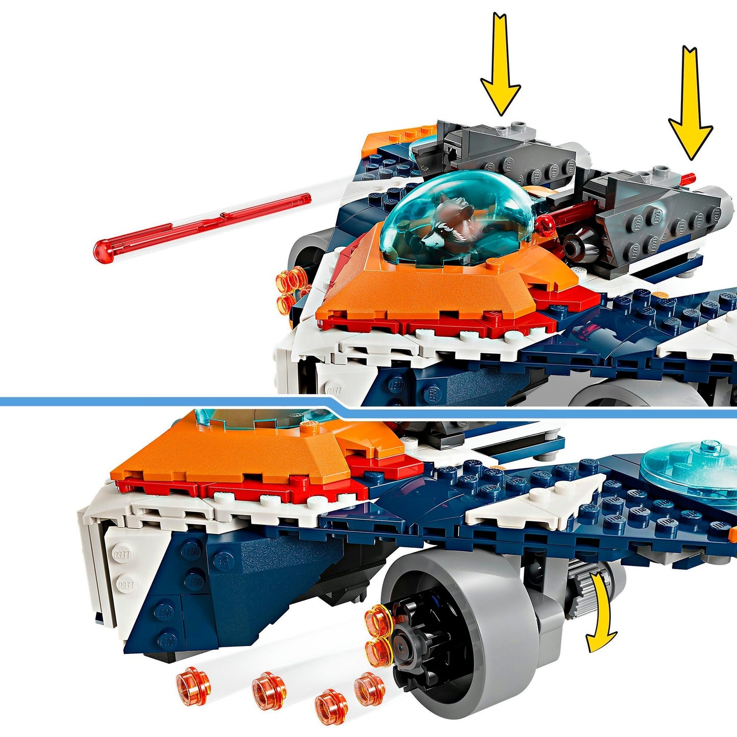 LEGO 76278 Marvel Super Heroes Rockets Raumschiff vs. Ronan, Konstruktionsspielzeug