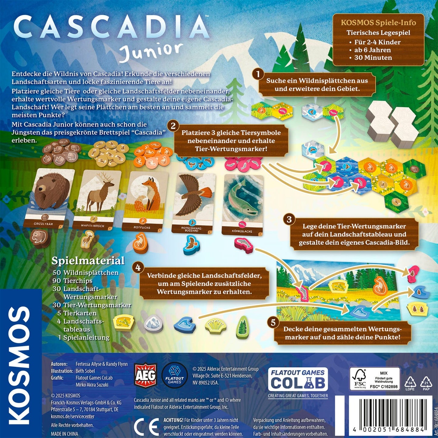 Cascadia Junior, Brettspiel