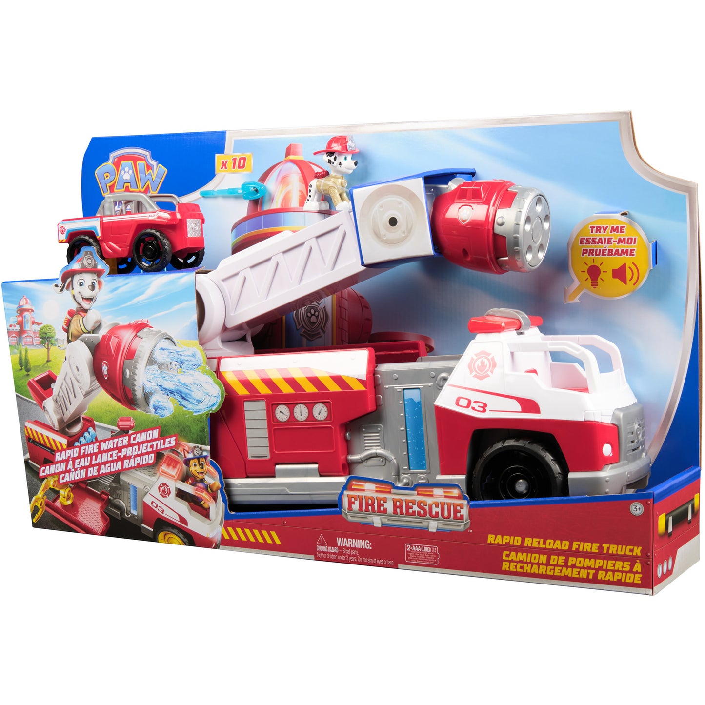 Paw Patrol Fire Rescue - Marshalls Deluxe Feuerwehr-Truck, Spielfahrzeug