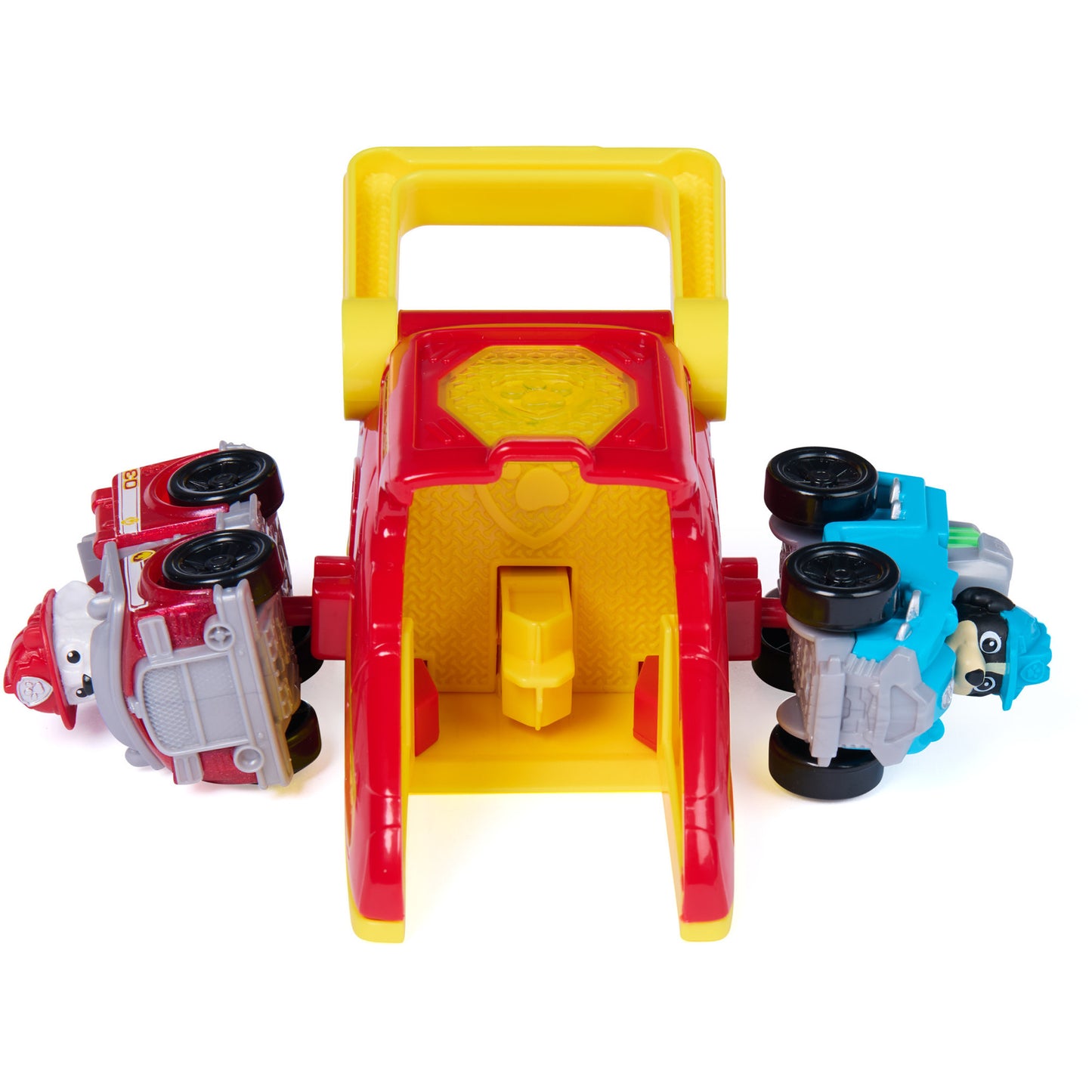 Paw Patrol - Pup Squad Launcher mit Marshall und Rex Fahrzeugen, Spielfahrzeug