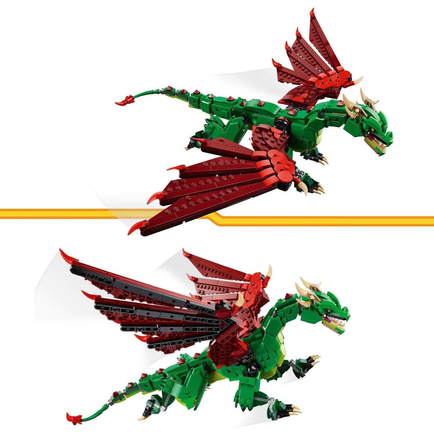 31161 Creator 3-in-1 Grüner Drache, Konstruktionsspielzeug