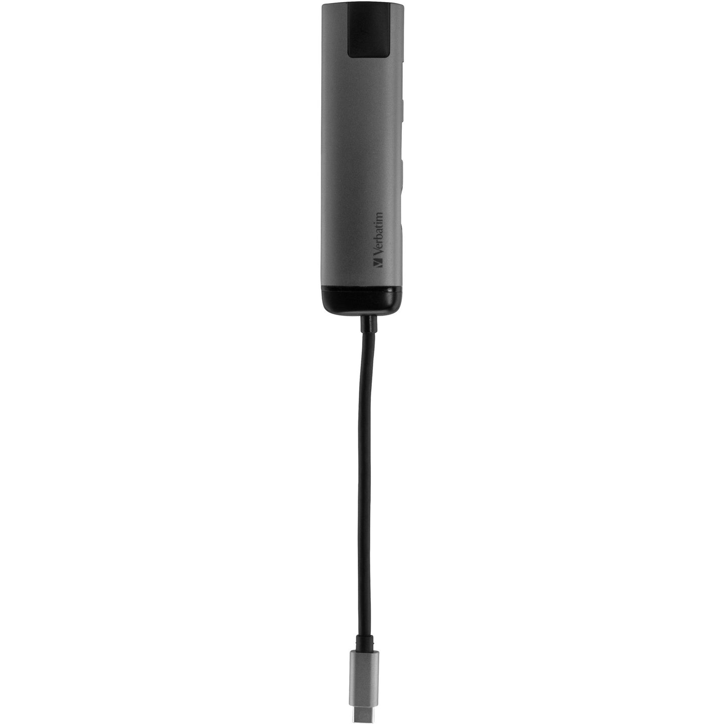 Verbatim USB 3.2 Gen 1 Multiport-Hub, USB-C Stecker > 2x USB-A + USB-C Buchse + HDMI-Buchse + RJ-45 Buchse (silber/schwarz, PD, Laden mit bis zu 100 Watt)