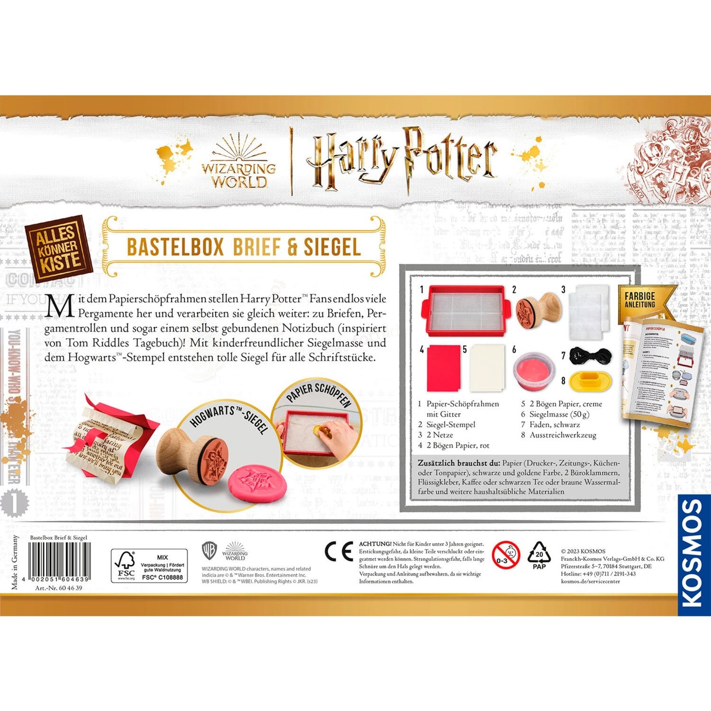 KOSMOS Harry Potter - Bastelbox Brief und Siegel, Basteln